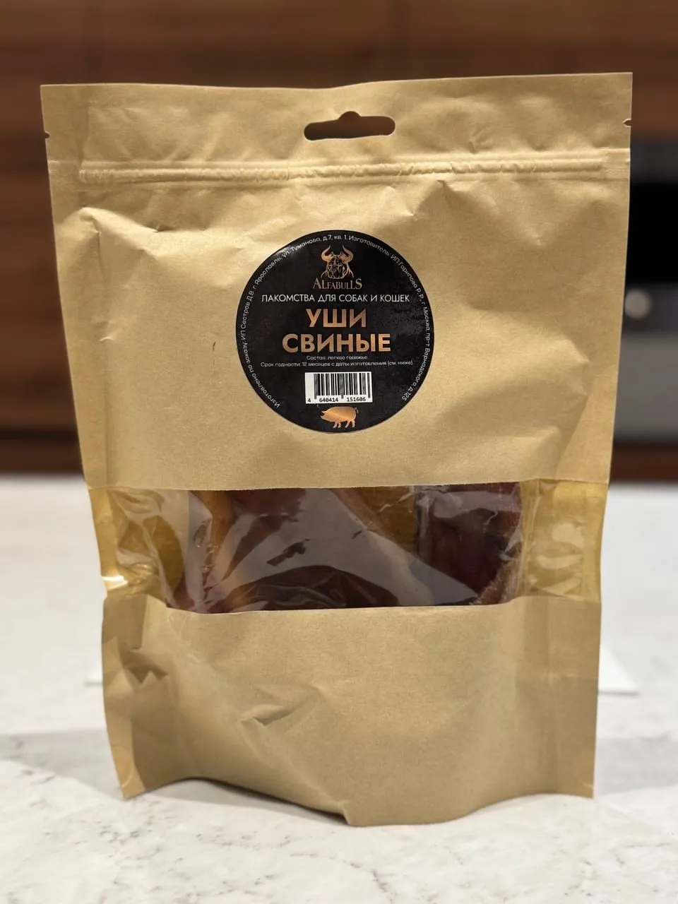 Лакомство уши свиные AlfaBulls