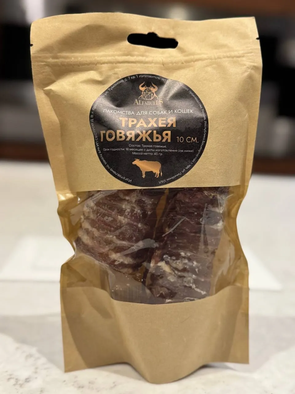 Лакомство трахея говяжья AlfaBulls