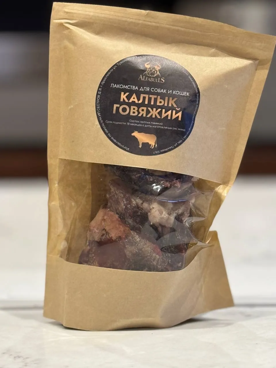 Лакомство калтык говяжий AlfaBulls