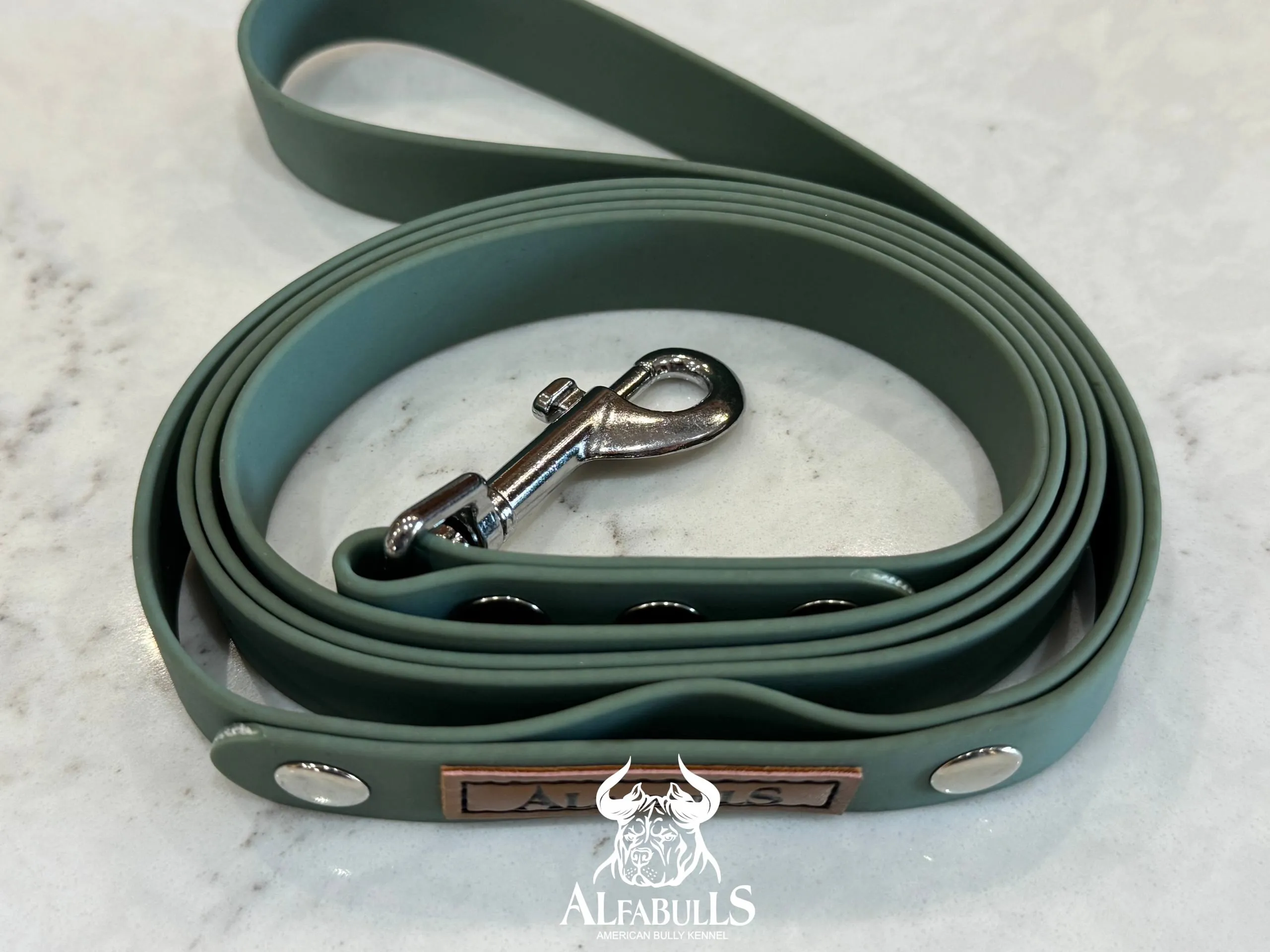 Поводок для собак из биотана (хаки) AlfaBulls