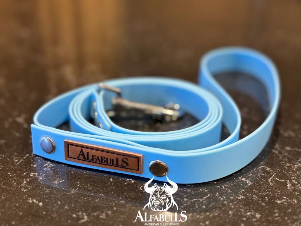 Поводок для собак из биотана (голубой) AlfaBulls