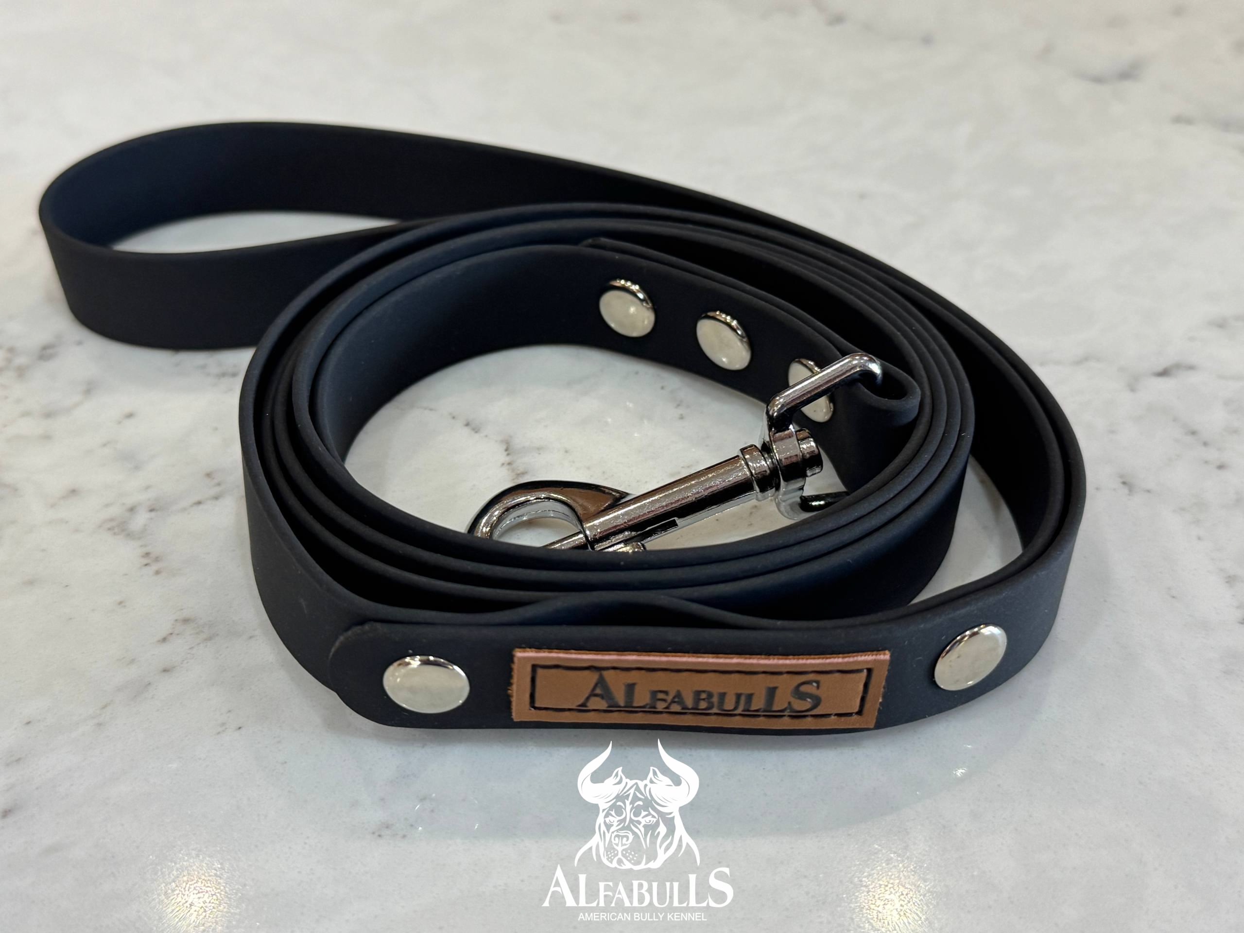 Поводок для собак из биотана (черный) AlfaBulls