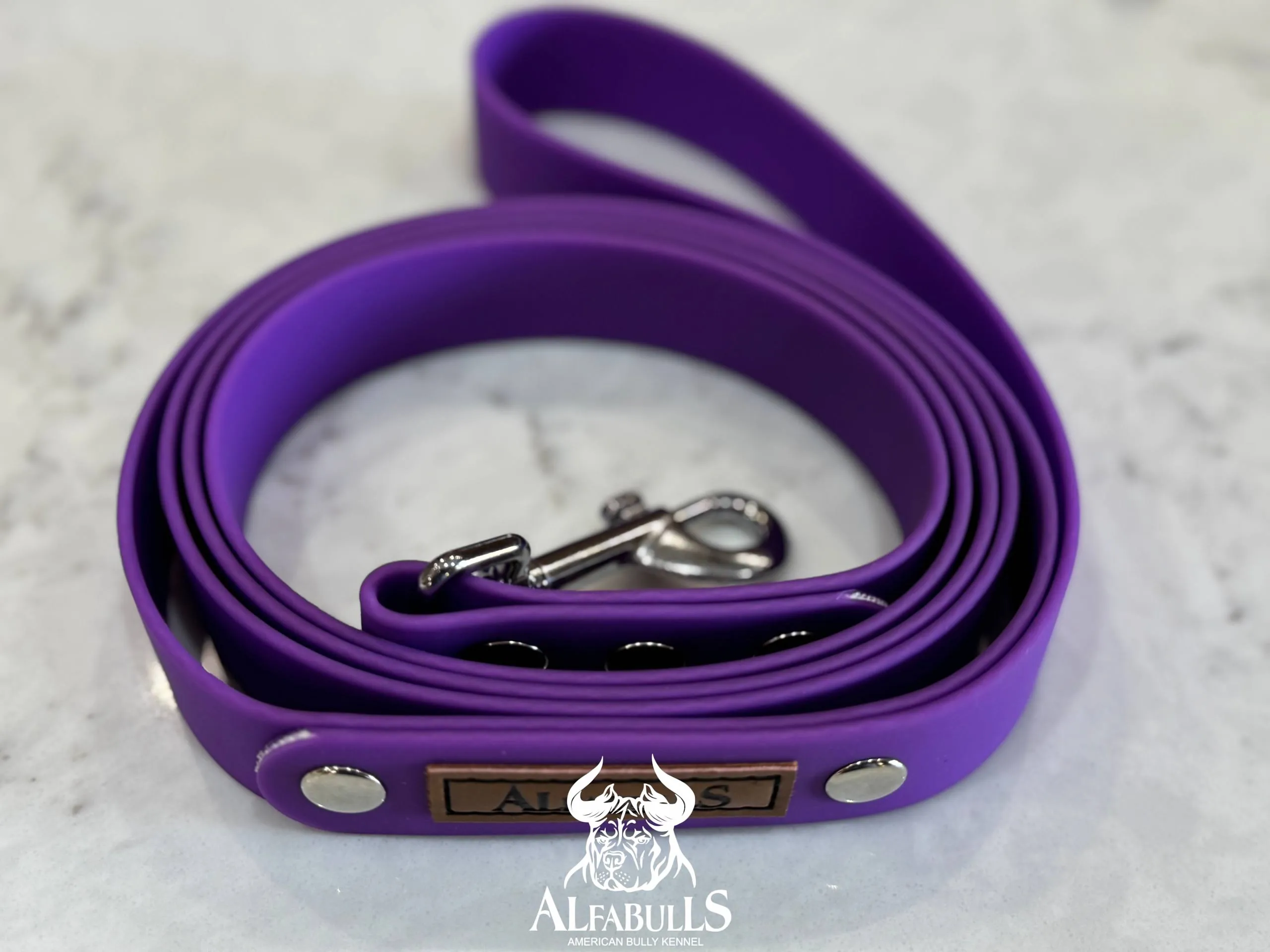 Поводок для собак из биотана (фиолетовый) AlfaBulls