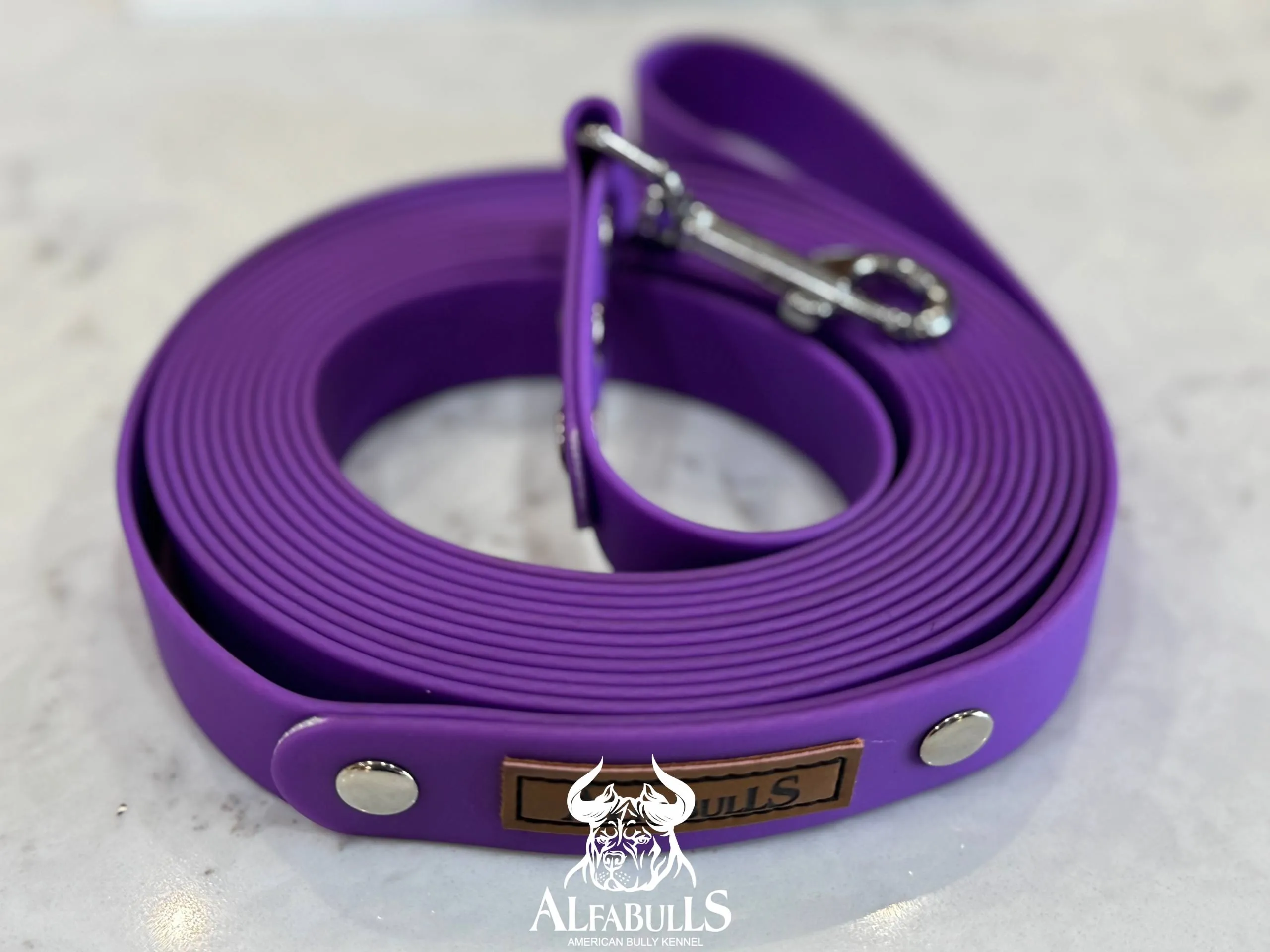 Поводок для собак из биотана (фиолетовый) AlfaBulls